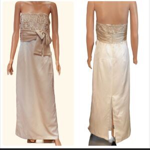 Nine 2 Nine Strapless Lace & Satin Long Gown Size 10 NWT